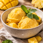 Vegansk sorbetis med mango og ananas – nem is uden sukker og mælk